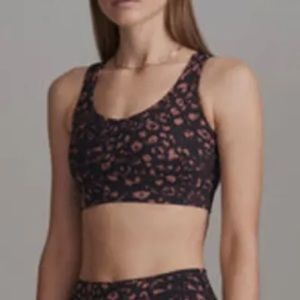 Varley red Cheetah Sports Bra Top